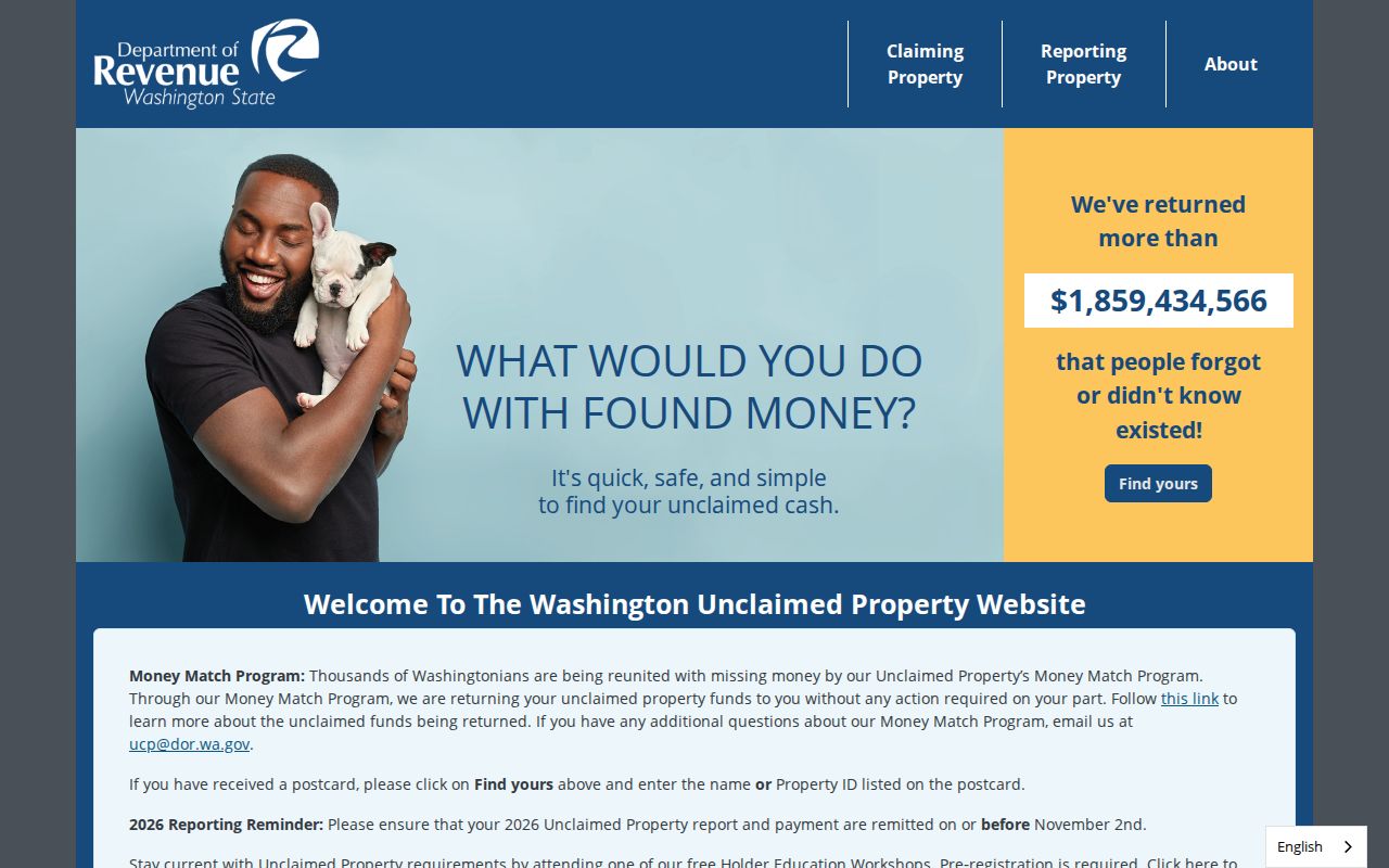 Bonney Lake people search in Washington unclaimed property records
